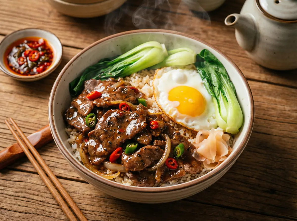 视频教学 - 黑椒牛肉盖饭完整教程